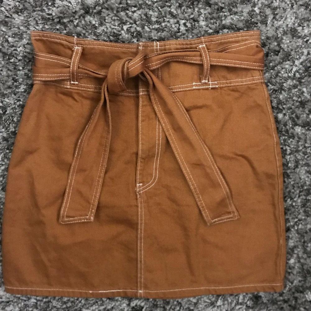 Burnt orange skirt